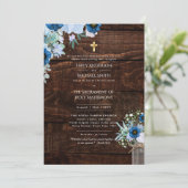 Traditionelle katholische Hochzeitsmaße Einladung (Stehend Vorderseite)