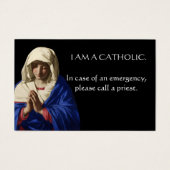 Traditionelle katholische ID-Notfall Heilige Gebet (Vorderseite)