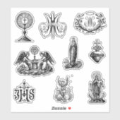 Traditionelle katholische Jungfrau Mary Angels Sai Aufkleber (Blatt)