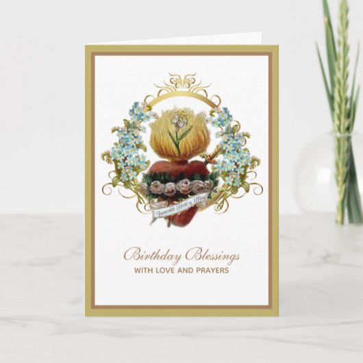 Traditionelle katholische Jungfrau Mary Geburtstag Karte (Vorderseite)