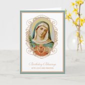 Traditionelle katholische Jungfrau Mary Geburtstag Karte (Gelbe Blume)