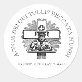 TRADITIONELLE KATHOLISCHE LATIN-MASSE RUNDER AUFKLEBER