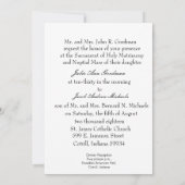 Traditionelle katholische Mary Joseph Wedding Einladung (Rückseite)