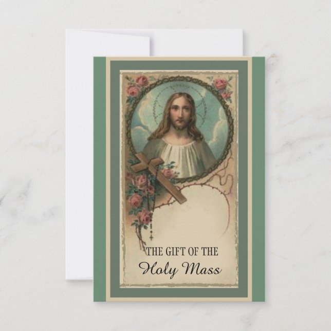 Traditionelle katholische Messe mit Heiligenherz (Vorderseite)