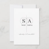 Traditionelle katholische Mit Monogramm Antwortkar RSVP Karte (Rückseite)