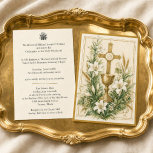 Traditionelle katholische Priesterweihe-Einladung Einladung
