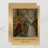 Traditionelle katholische religiöse Hochzeitseinla Einladung (Vorne/Hinten)
