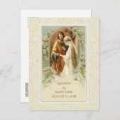 Traditionelle katholische SAVE THE DATE Hochzeit Ankündigungspostkarte (Vorne/Hinten)