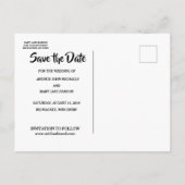 Traditionelle katholische SAVE THE DATE Hochzeit Ankündigungspostkarte (Rückseite)