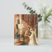 Traditionelle katholische SAVE THE DATE Hochzeit Ankündigungspostkarte (Stehend Vorderseite)