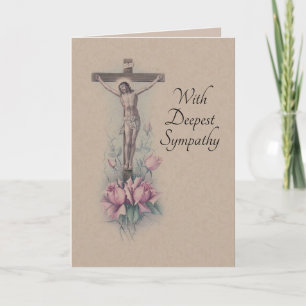 Traditionelle katholische Sympathie rosa Rosen Kru Karte