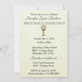 Traditionelle katholische Vintage Einladung (Rückseite)