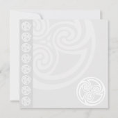 Traditionelle keltische Hochzeitseinladung Einladung (Rückseite)
