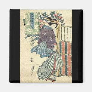 traditionelle Kimono-Geisha japanischen ukiyo-e Magnet