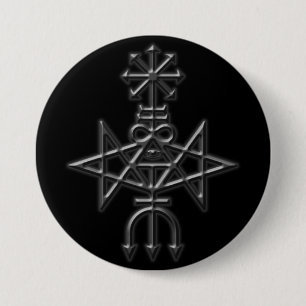 traditionelle Kirche von satan sigil Button
