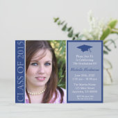 Traditionelle Klasse des Abschlusses 2015 (Navy Bl Einladung (Stehend Vorderseite)