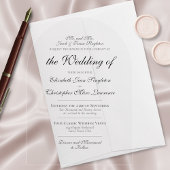 Traditionelle klassische Elegance Einfache feierli Acryleinladungen