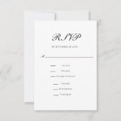 Traditionelle klassische feierliche Hochzeit RSVP Karte (Vorderseite)