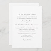 Traditionelle klassische Hochzeit mit formalem Ele Einladung (Vorne/Hinten)