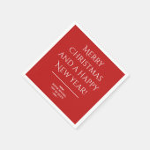 Traditionelle - klassische Red Merry Christmas Nap Serviette (Ecke)