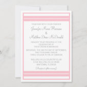 Traditionelle klassische Streifen für Hochzeiten Einladung (Vorderseite)