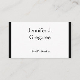 Traditionelle, klassische Visitenkarte