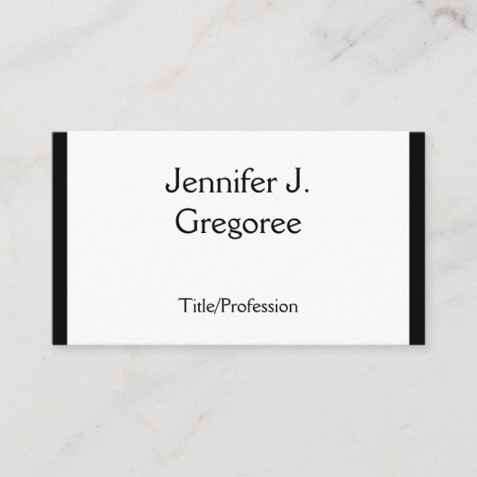 Traditionelle, klassische Visitenkarte (Vorderseite)