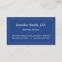 Traditionelle, klassische Visitenkarte