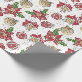 Traditionelle/klassische Weihnachtsschmuck Geschenkpapier (Ecke)