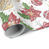 Traditionelle/klassische Weihnachtsschmuck Geschenkpapier (Rolleneckpunkt)
