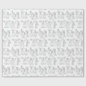 Traditionelle koreanische Fantänzer und Drummer Geschenkpapier (Flach)