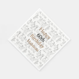 Traditionelle koreanische Fantänzer und Drummer Serviette