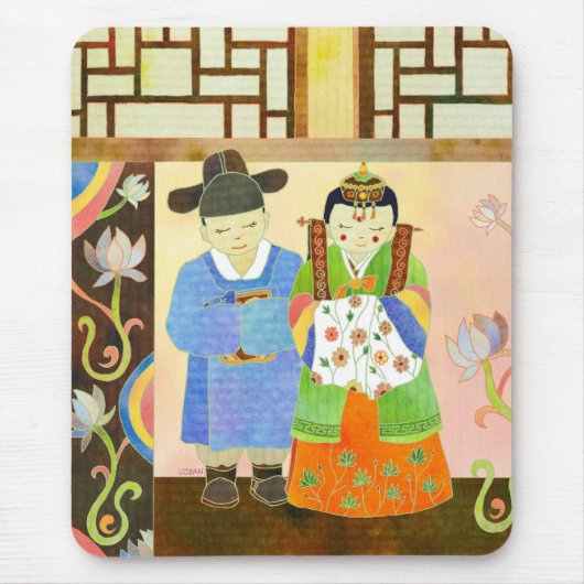 Traditionelle koreanische Hochzeit (#1) Mousepad (Vorne)