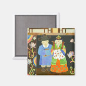 Traditionelle koreanische Hochzeit: Einzigartiges Magnet (Vorderseite/Rückseite)
