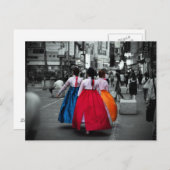 traditionelle koreanische Mädchenfotografie Postkarte (Vorne/Hinten)