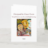 Traditionelle koreanische Masken: leere Karte (Rückseite)