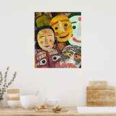 Traditionelle koreanische Masken Poster (Küche)