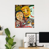 Traditionelle koreanische Masken Poster (Heimbüro)