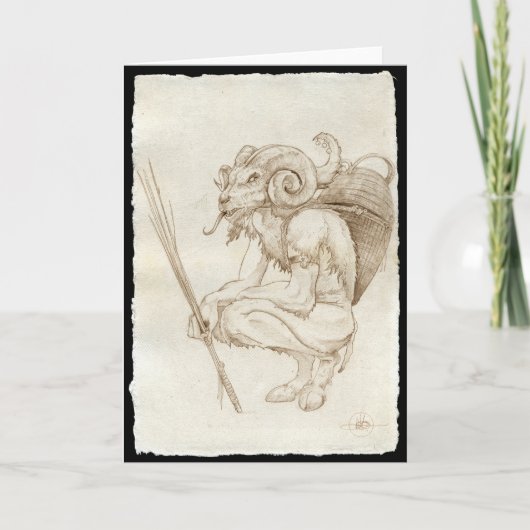 Traditionelle Krampus Karte (Vorderseite)