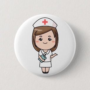 Traditionelle Krankenschwester Button