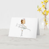 Traditionelle Krankenschwester mit komisch oversis Karte (Gelbe Blume)