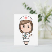 Traditionelle Krankenschwester Postkarte (Stehend Vorderseite)