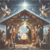 Traditionelle Krippe Aufkleber (Vorderseite)