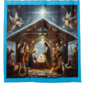 Traditionelle Krippe Duschvorhang (Vorderseite)