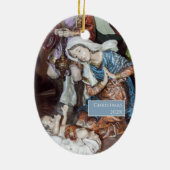 Traditionelle Krippe-Manager Szene Keramik Ornamen Keramik Ornament (Hinten)