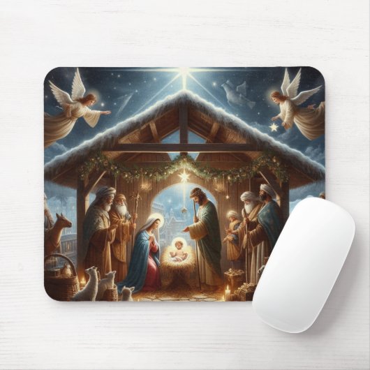 Traditionelle Krippe Mousepad (Mit Mouse)