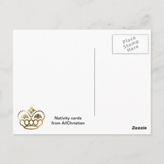 Traditionelle Krippe Postkarte (Rückseite)