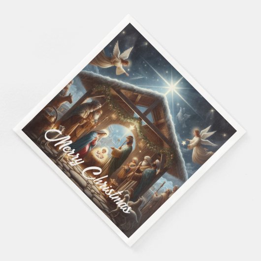 Traditionelle Krippe Serviette (Ecke)