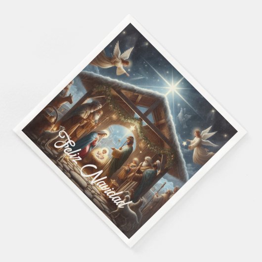 Traditionelle Krippe Serviette (Ecke)