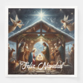 Traditionelle Krippe Serviette (Vorderseite)